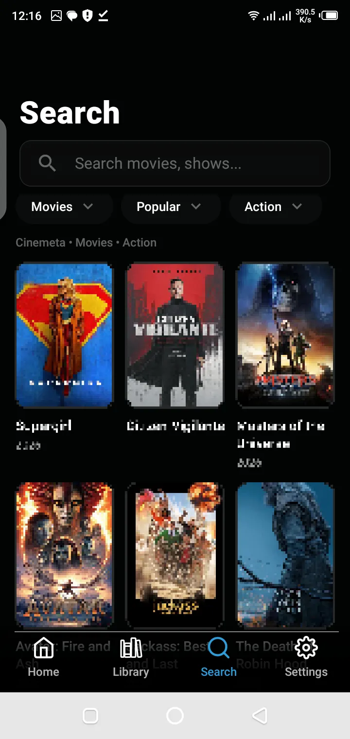 Nuvio APK for Android interface